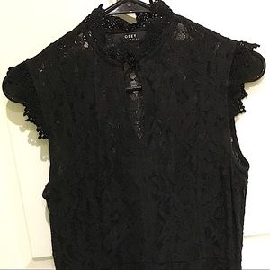 Obey, black lacy cocktail dress